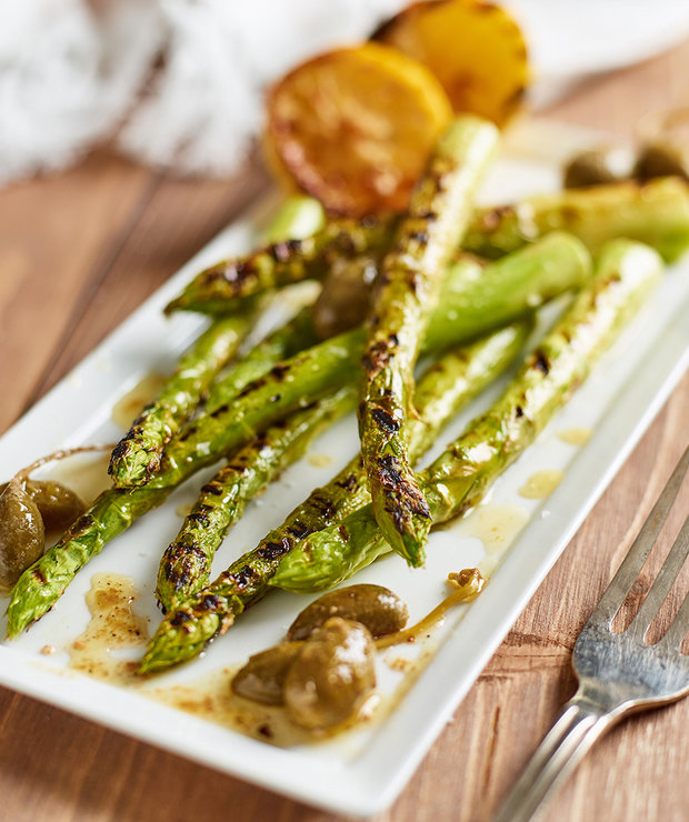 Asparagus with caper vinaigrette